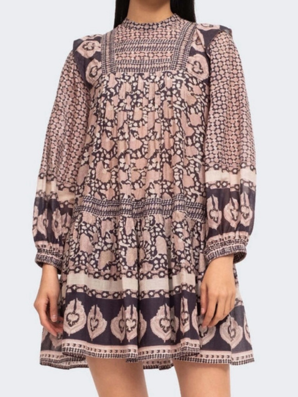 Sea New York Margo printed cotton mini dress. Size Medium.